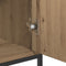 vidaXL - Zijtafel - Artisan - Eiken - 70x30x80 - cm - Gebonden - Hout - en - Staal