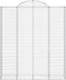 vidaXL - Schanskorven - 4 - st - gewelfd - 200x50x220/240 - cm - ijzer