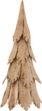J-Line decoratie kerstboom Stukken - hout - naturel - small