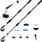 7-in-1 Elektrische Reiniging Turbo Scrub Borstel - Draadloze Spin Scrubber - 7 Borstelkoppen - Wit Zwart