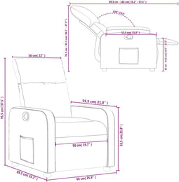 Fauteuil verstelbaar stof lichtgrijs