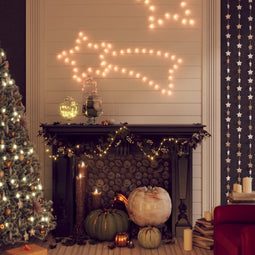 vidaXL - Kerstfiguur - Ster - met - 48 - warmwitte - LED's - 65x28 - cm