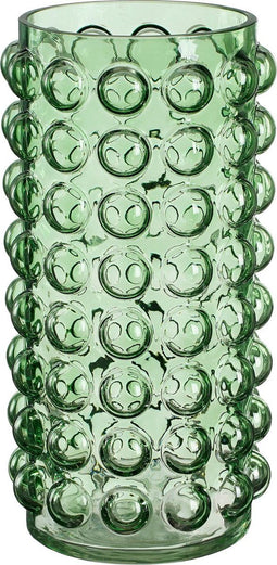 Mica Decorations Lausanne Vaas - Glas - Gebobbelde structuur - Groen