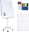 BRASQ Flipover Verrijdbaar - 70x100 cm - Verstelbaar - Magnetisch - Wit