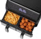 Inventum GF800HLD - Dubbele airfryer - 2 x 4 liter - 8 programma's - Dual cook functie - 80 tot 200 graden - PFAS vrij - Zwart/RVS