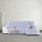 Hoes voor chaise longue met korte armleuning rechts Eysa SILVER Blauw 100 x 110 x 240 cm