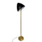 OULU Vloerlamp - zwart - messing