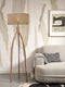 GOOD&MOJO Vloerlamp Java - Bamboe Zwart - 50x50x145cm - Driepoot - - Staande lampen voor Woonkamer - Slaapkamer