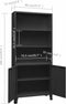 vidaXL - Boekenkast - industrieel - 80x32x180 - cm - staal - antracietkleurig