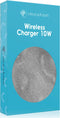 iMoshion Draadloze Oplader - Snellader 10 Watt - Wireless Fast Charger Geschikt voor alle toestellen die draadloos opladen ondersteunen - Grijs