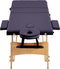 vidaXL - Massagetafel - inklapbaar - 3 - zones - hout - paars