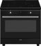 SMEG CX91IMBL - Inductiefornuis - 90 cm - 4 inductiezones - Zwart