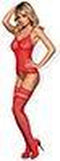 Obsessive - Bodystocking F214 Rood S/M/L