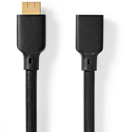 Nedis CVGB35090BK20 - HDMI-verlengkabel - 8K 60 Hz 48 Gbps - Zwart (2 m)