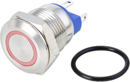 TRU COMPONENTS TC-10090896 GQ12-AF-10E/J/R/24V/S Vandalismebestendige drukschakelaar 48 V/DC 2 A 1x uit/(aan) Moment Ro