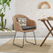 Cody Rotan Tuinstoelen - Kuipstoelen - Inclusief kussens - Natuurkleur (2 stuks)