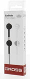 Koss KE7 - Oordopjes - 3.5 mm aansluiting - Zwart + Wit (2 stuks)