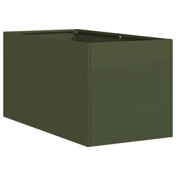 vidaXL - Plantenbak - 40x80x40 - cm - koudgewalst - staal - olijfgroen