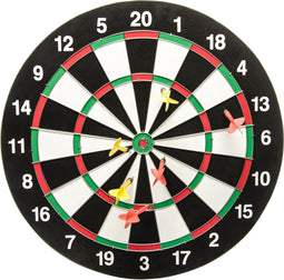 Lg-imports Dartbord Dubbelzijdig Met 6 Steeltip Dartpijlen