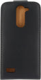 LG L Bello Hoesje - Xccess - Serie - Kunstlederen Flipcase - Zwart - Hoesje Geschikt Voor LG L Bello