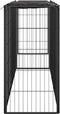 vidaXL - Hondenkennel - 10 - panelen - 50 - x - 100 - cm - gepoedercoat - staal - zwart
