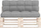 vidaXL - Palletkussens - 2 - st - stof - grijs