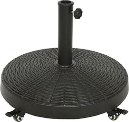 Voet voor Parasol 841097 Zwart Polyethyleen Staal Met wieltjes Ø 52 cm