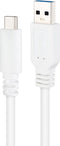 Nanocable 10.01.4002-W - USB C naar USB A Kabel - 2 m - Wit