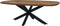 HSM Collection Salontafel Visgraat 130cm Donker Naturel/Zwart Eiken/Metaal