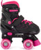 Aventuri Verstelbare Rolschaatsen - Semi-softboot - Verstelbaar Maat 31-34 (S) - Voor Meisjes - Zwart/Roze