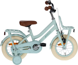 AMIGO Bella Meisjesfiets - Kinderfiets voor Meisjes - 12 Inch 21 cm - Terugtraprem - Groen