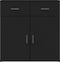 vidaXL - Dressoir - 79x38x80 - cm - bewerkt - hout - zwart