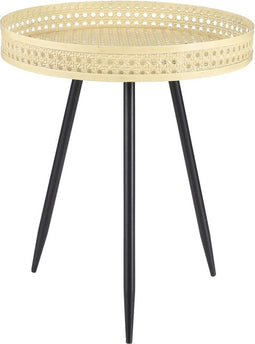 Mica Decorations Jaylee Bijzettafel - H48 x Ø42 cm - Ijzer - Zwart