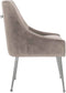 Richmond Interiors Stoel Indy Khaki velvet / zilver (Quartz Khaki 903)