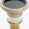 Kroonkandelaar DKD Home Decor Wit Bruin Metaal Plastic Mangohout Gebloemd Indiaas 12,5 x 12,5 x 31 cm
