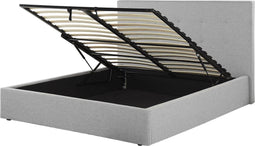 LORIENT - Bed met opbergruimte - Lichtgrijs - 160 x 200 cm - Polyester