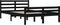 vidaXL - Bedframe - massief - hout - zwart - 120x190 - cm