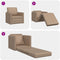 vidaXL - Vloersofa - Bed - 2-in-1 - Cappuccino - 74x77x81 - cm - Kunstleer