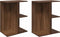vidaXL - Nachtkastjes - 2 - st - 46,5x29x61 - cm - bewerkt - hout - bruin - eikenkleur