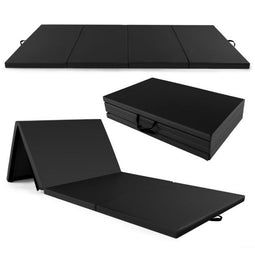 Coast Turnmat - 4-Delig - Opvouwbaar - PU-leer - Klittenband - Zwart