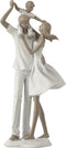J-Line decoratie Koppel Met Kind Op Schouders - polyresin - wit/taupe - moederdag cadeautje