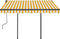 vidaXL - Luifel - automatisch - met - LED - en - windsensor - 3x2,5 - m - geel - en - wit