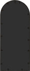vidaXL - Spiegel - 100x45 - cm - ijzer - zwart
