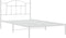vidaXL - Bedframe - met - hoofdbord - metaal - wit - 107x203 - cm