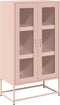 vidaXL - Hoge - kast - 68x39x123 - cm - staal - roze