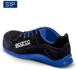 Sparco Practice - Veiligheidsschoenen S1P - Ademend Flexibel - Zwart/Blauw