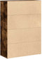 vidaXL - Boekenkast - 60x24x85 - cm - bewerkt - hout - gerookt - eikenkleurig