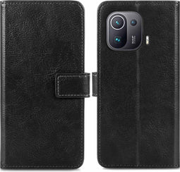 imoshion Hoesje Geschikt voor Xiaomi Mi 11 Pro Hoesje Met Pasjeshouder - imoshion Luxe Bookcase - Zwart