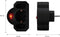 Sygonix Stopcontactsplitter Zwart