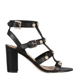 GUESS FL6MGLLEA04 - Dames Sandalen - Blokhak - Gouden bloemetjes - Zwart - 37